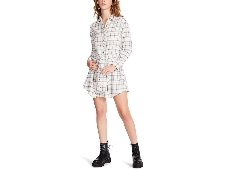 Steve Madden Peyton Dress (Ivory Plaid) Women's Clothing Product Image