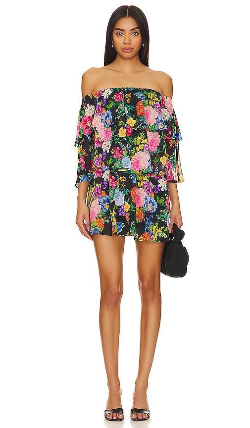 Show Me Your Mumu Triple Decker Romper (Midnight Botanical Floral) Women's Jumpsuit & Rompers One Piece Product Image