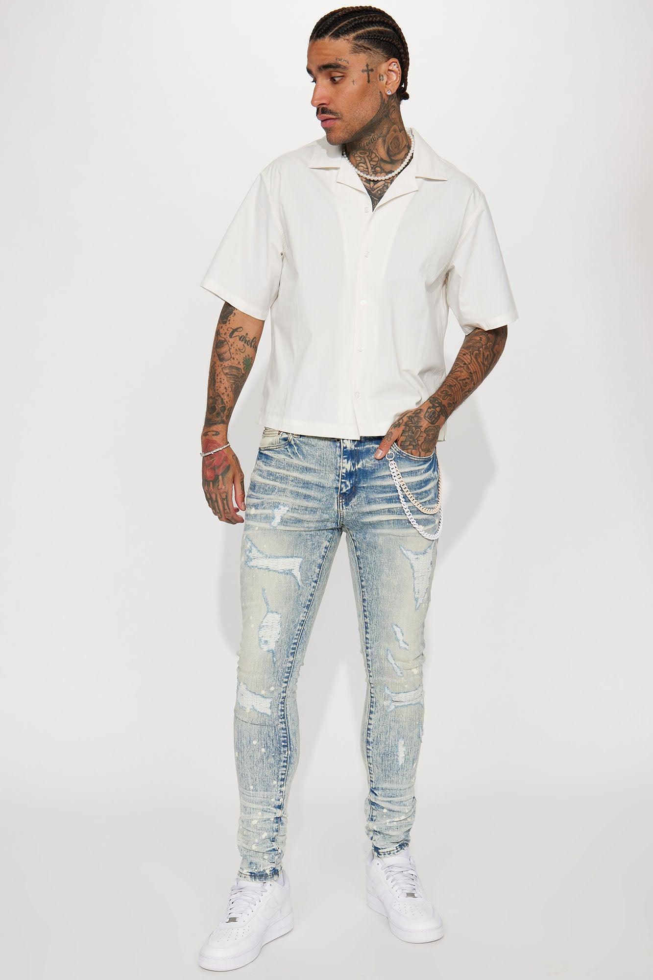 Give Me Ripped Stacked Skinny Jeans - Medium Wash Product Image