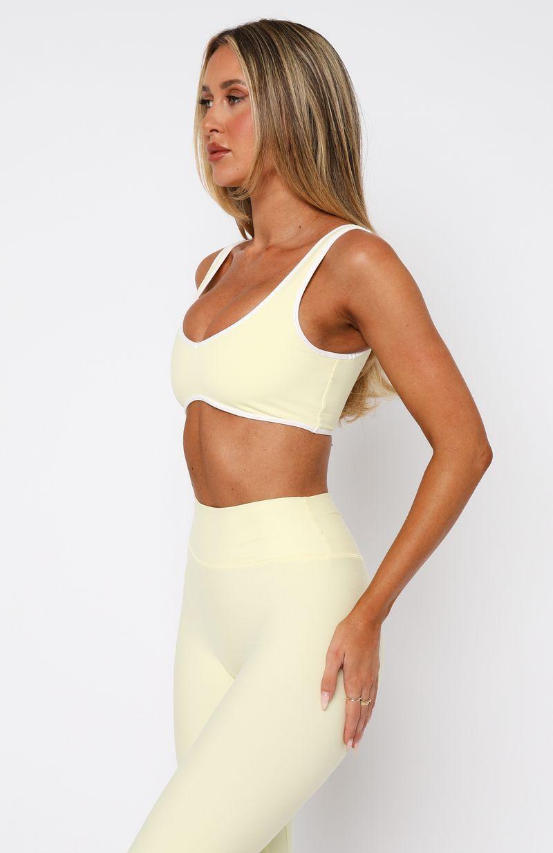 I'll Prove It Sports Crop Lemon/White Product Image