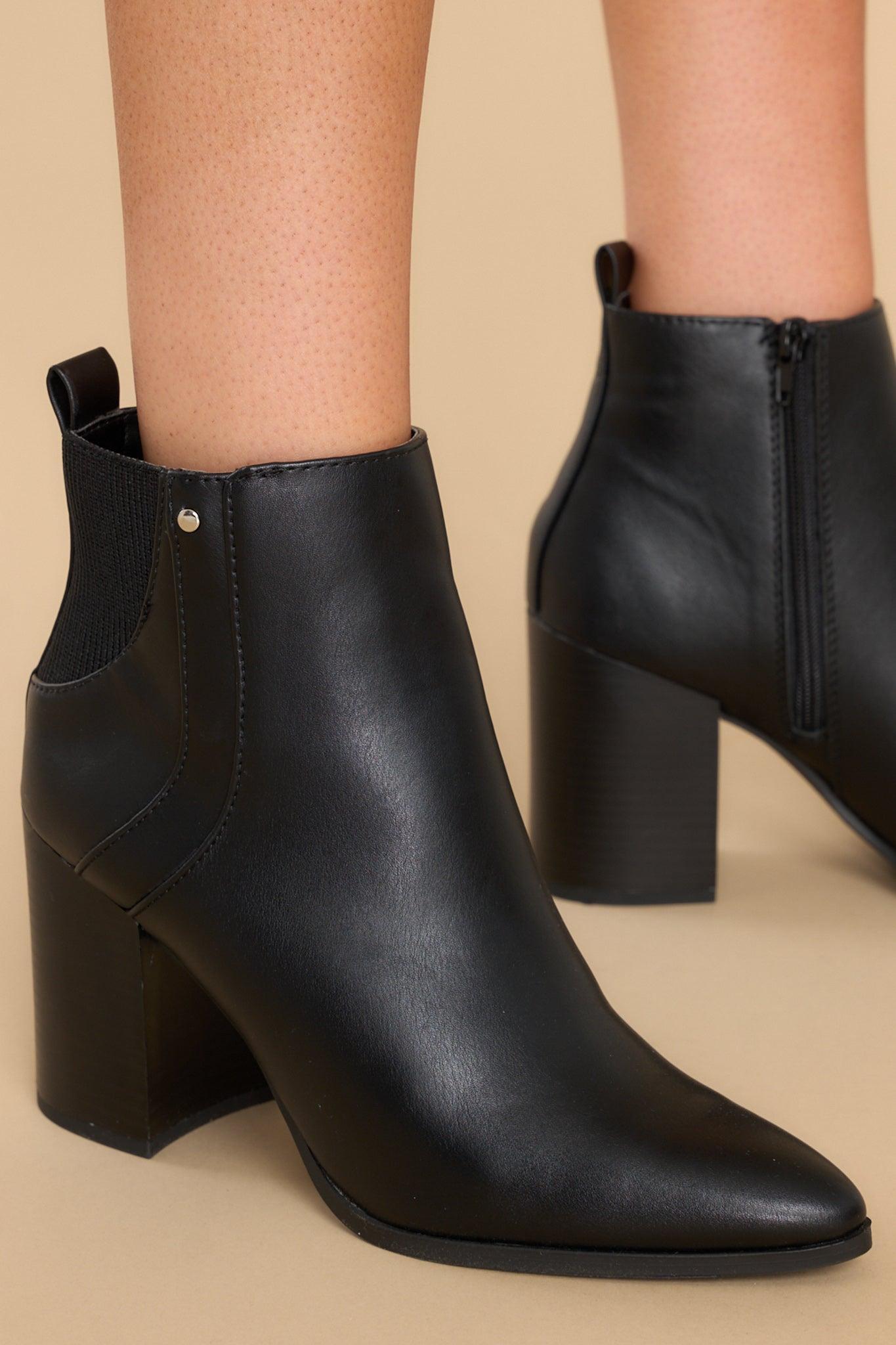 Step On Over Black Ankle Boots Product Image