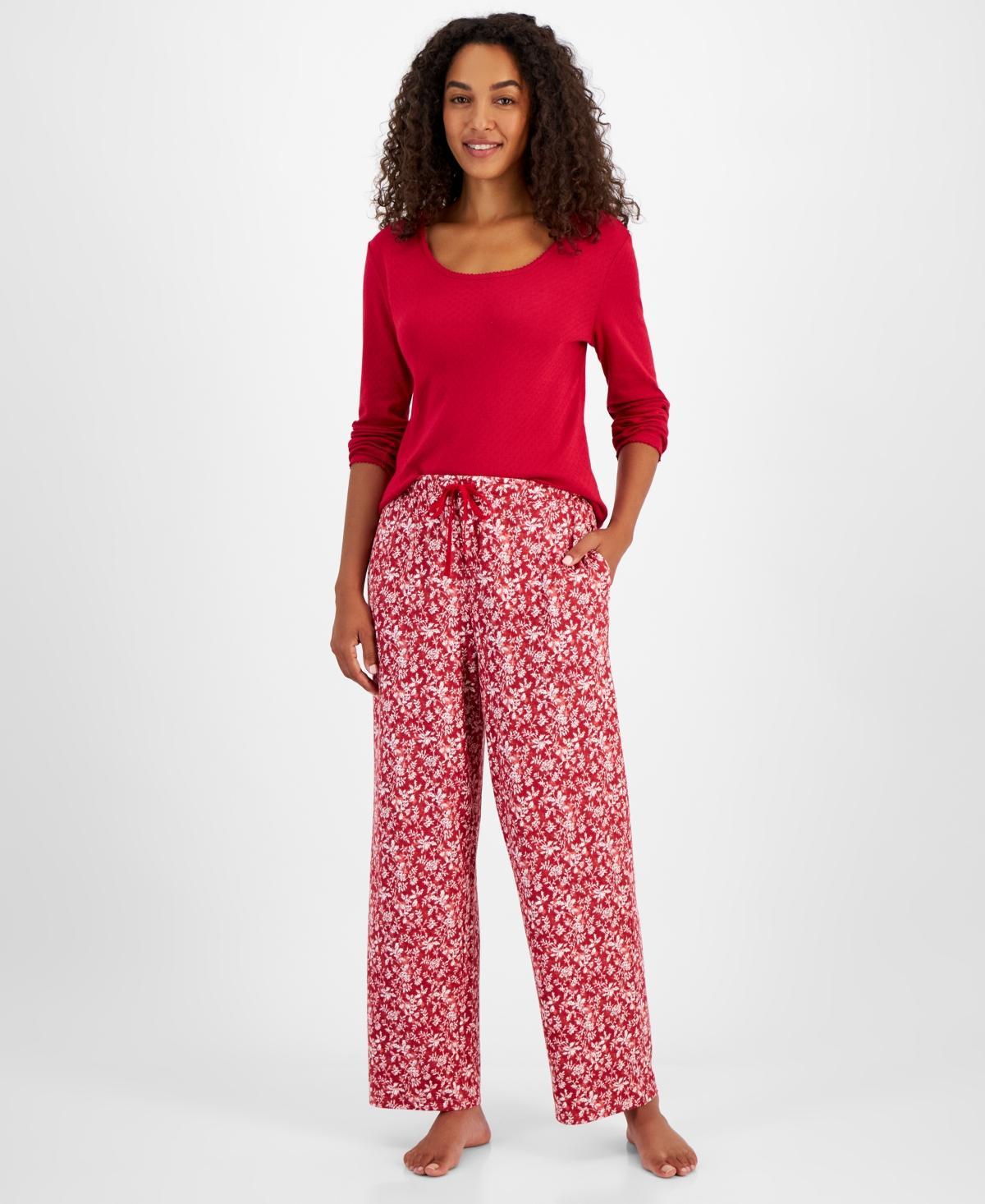 Charter Club Womens Cotton Flannel Plaid Pajama Pants, Created for Macys Product Image