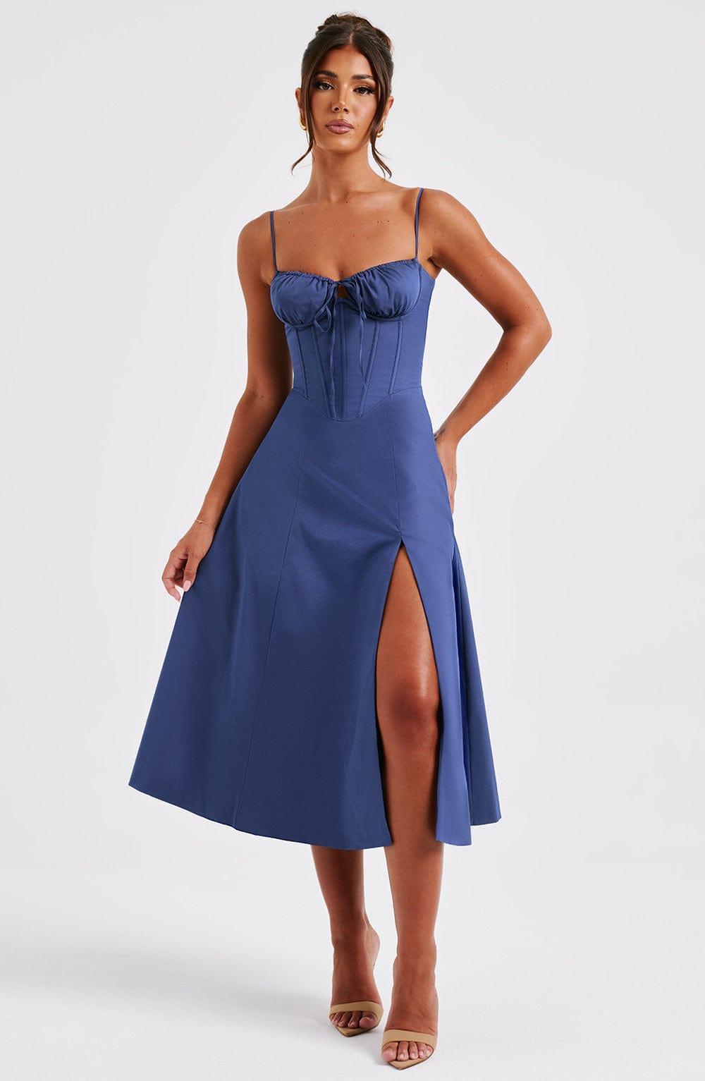 Deanna Midi Dress - Navy Product Image