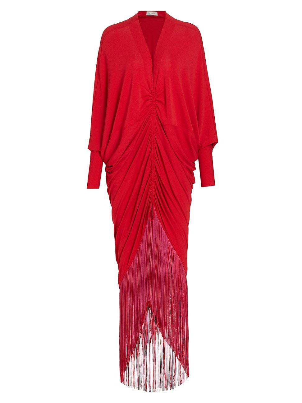 Womens Rosalyn Fringed Jersey Dress Product Image