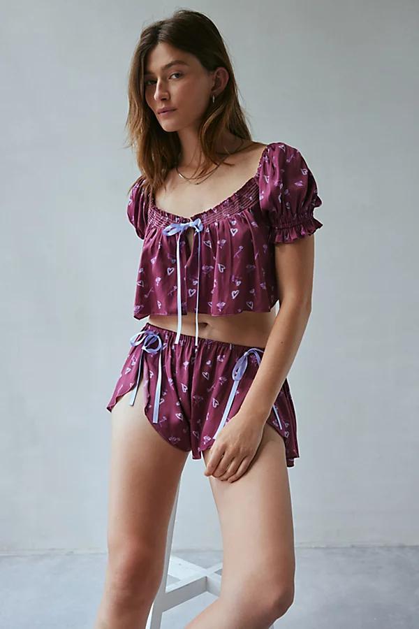 Out From Under Grace Satin Flyaway Top Womens at Urban Outfitters Product Image