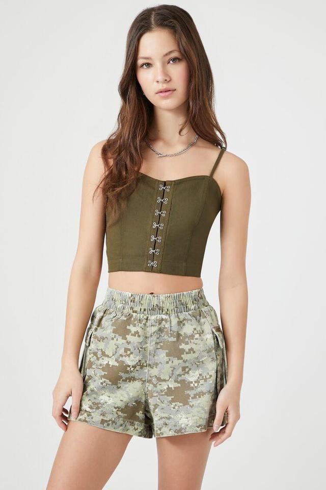 Camo Print Twill Shorts | Forever 21 Product Image