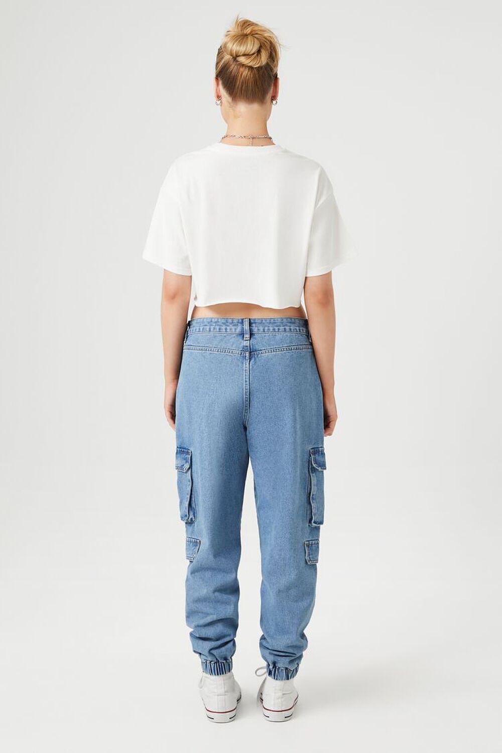 Stretch-Denim Cargo Joggers | Forever 21 Product Image