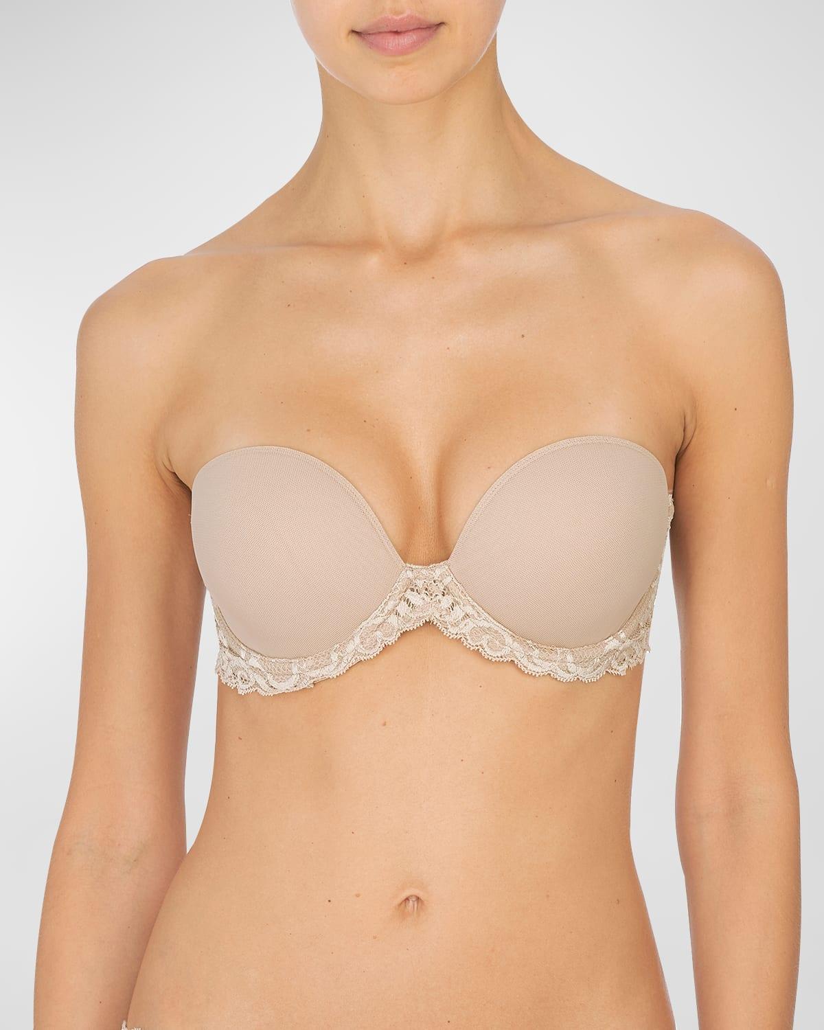 Womens Feathers Plunge Strapless Bra Product Image