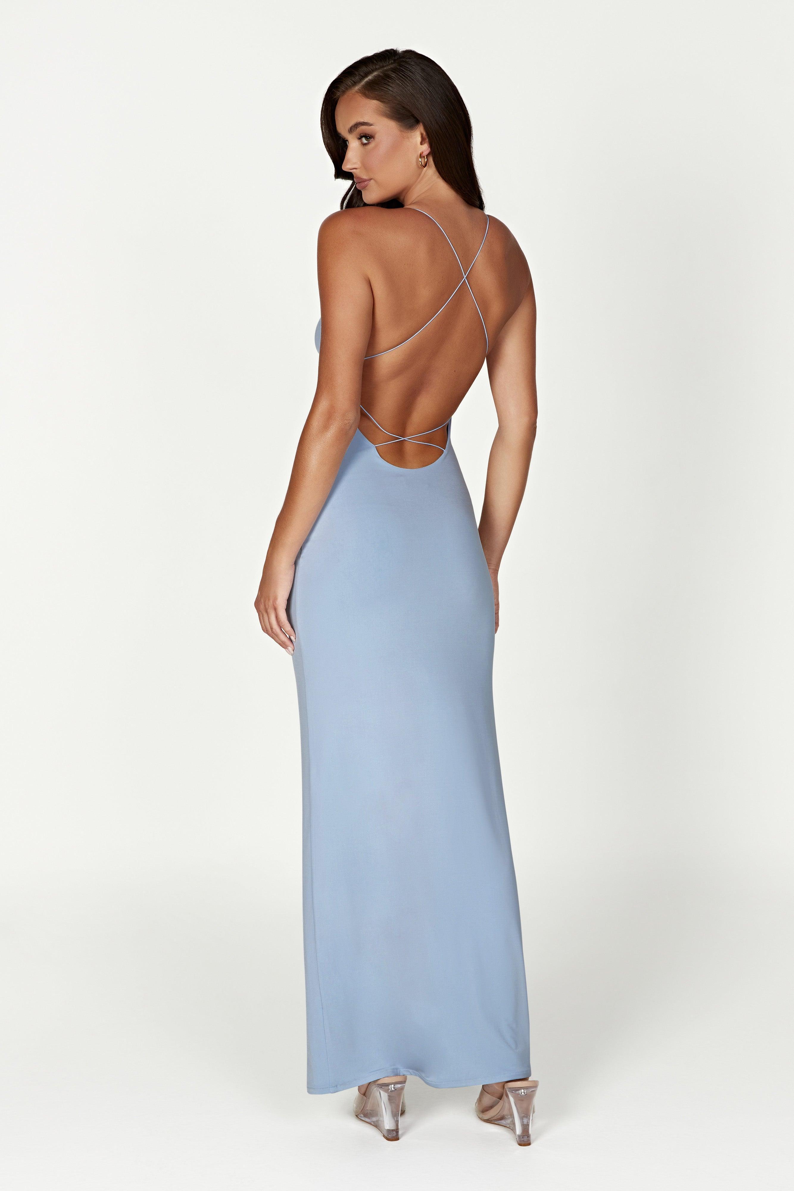 Sinead Twist Maxi Dress - Powder Blue Product Image