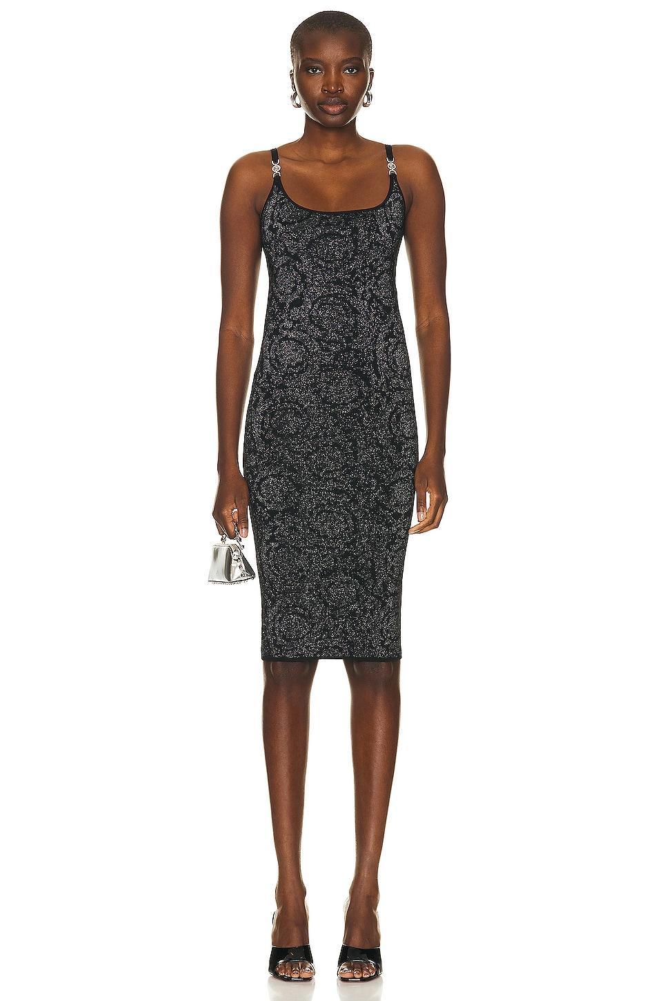 VERSACE Knit Dress in Black Product Image