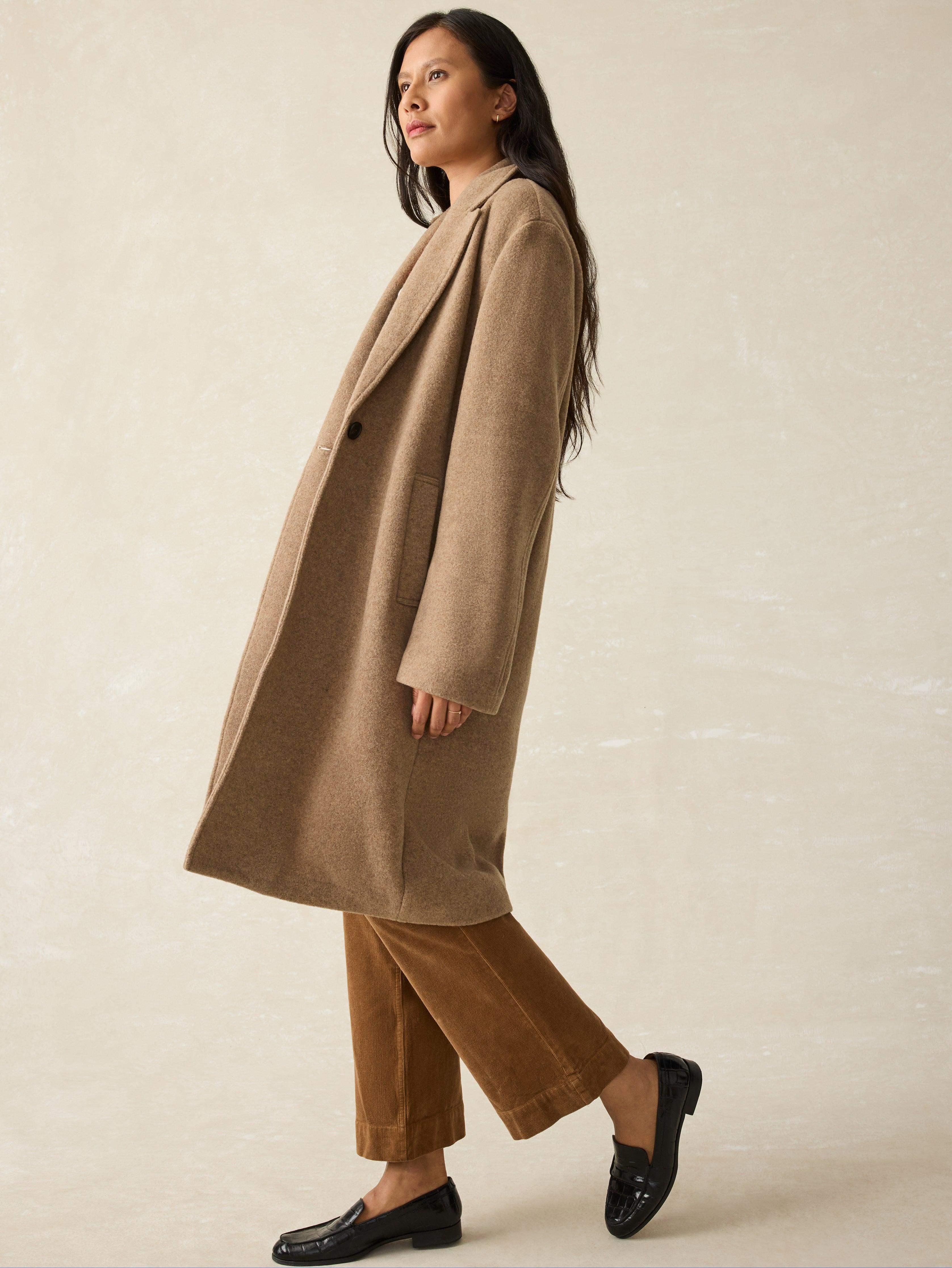 The Atlantic Knit Coat - Cappuccino Female Product Image