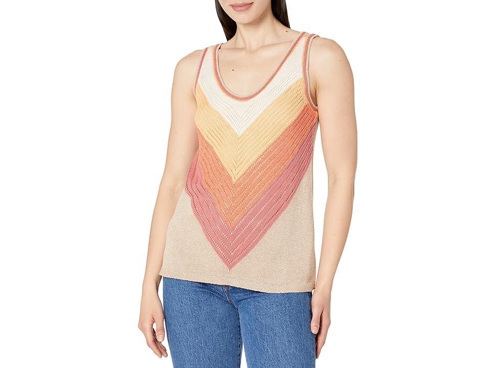 NIC+ZOE Sun Ray Crochet Tank Multi) Women's Clothing Product Image