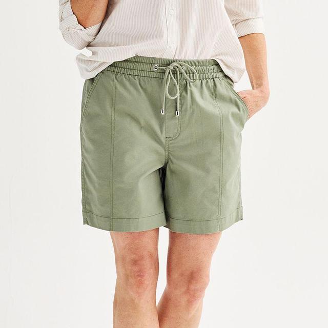 Womens Croft & Barrow Drawcord Pull-On Utility Shorts Product Image