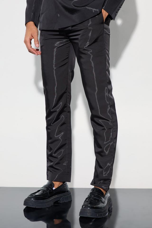 Liquid Metallic Straight Leg Dress Pants | boohooMAN USA Product Image