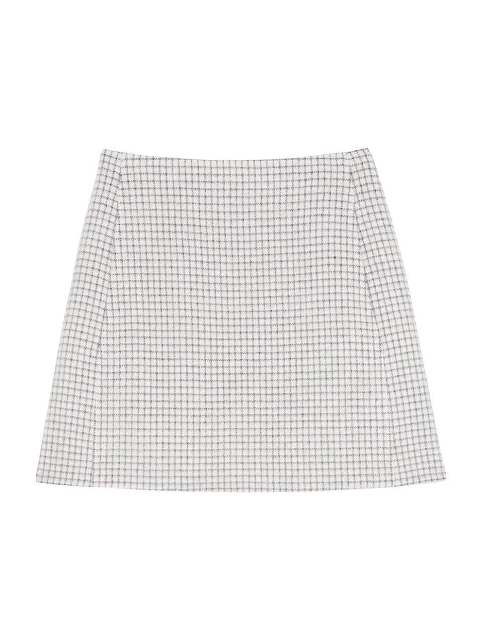 Checked High-Waist Mini Skirt Product Image