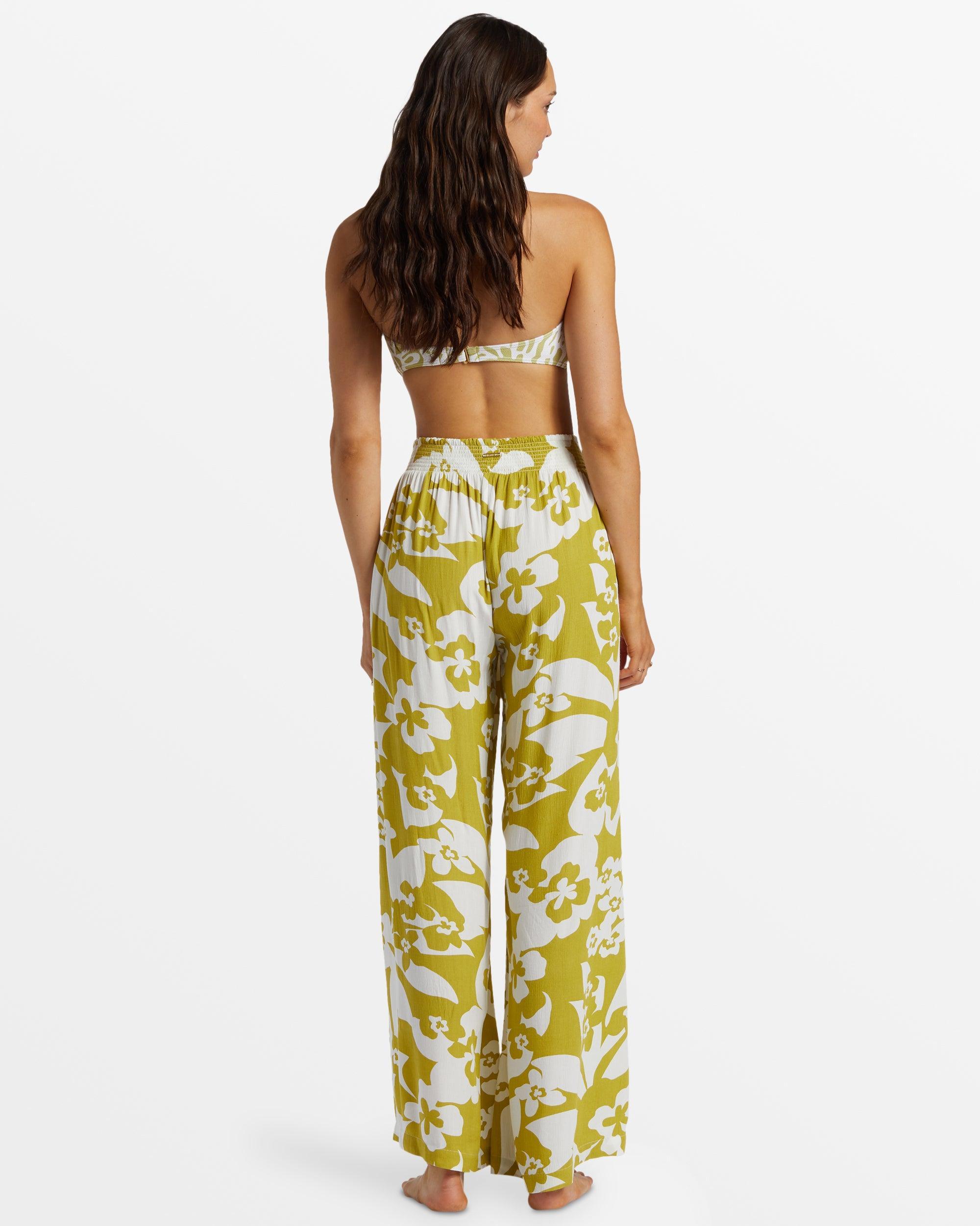 Split Spirit Floral Pants - Moss Joy Female Product Image