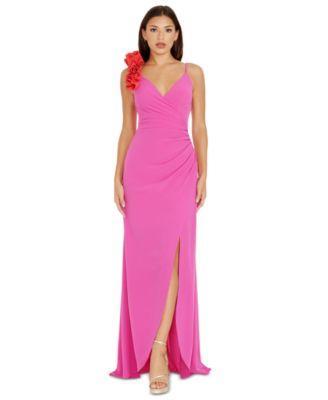 Dress the Population Womens Camelia Ruffled A-Line Maxi Dress Product Image