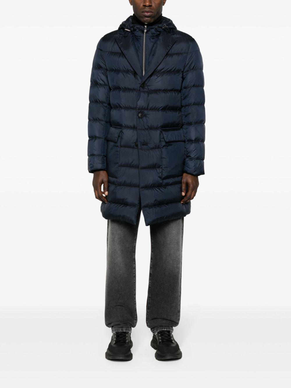 Layered Quilted Padded Jacket In Blau Product Image