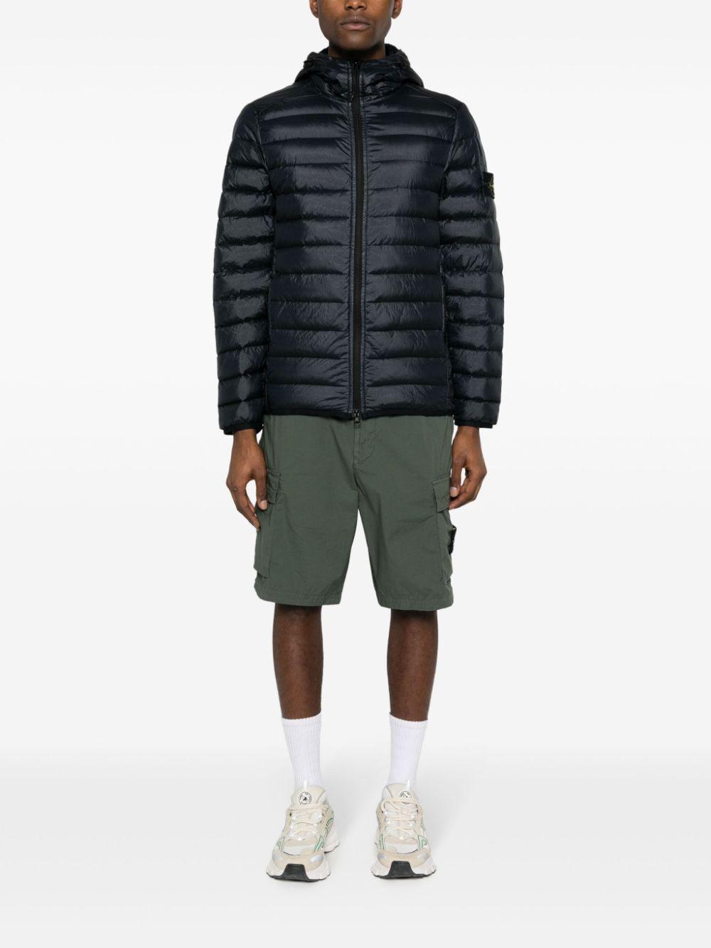 STONE ISLAND Loom Woven Chambers Padded Jacket In Black Product Image