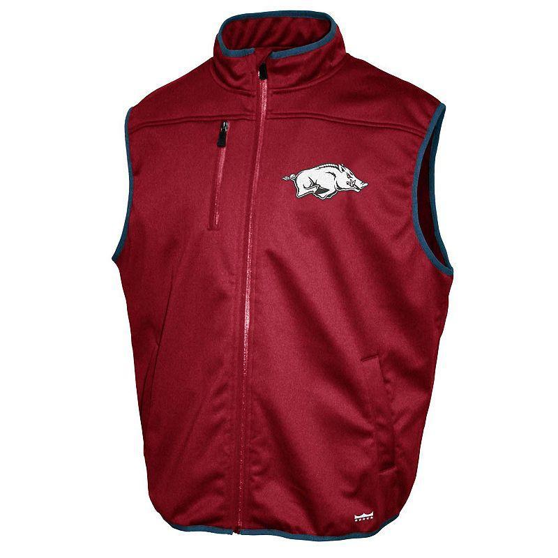 Mens Arkansas Razorbacks Zip Up Softshell Vest Red Product Image