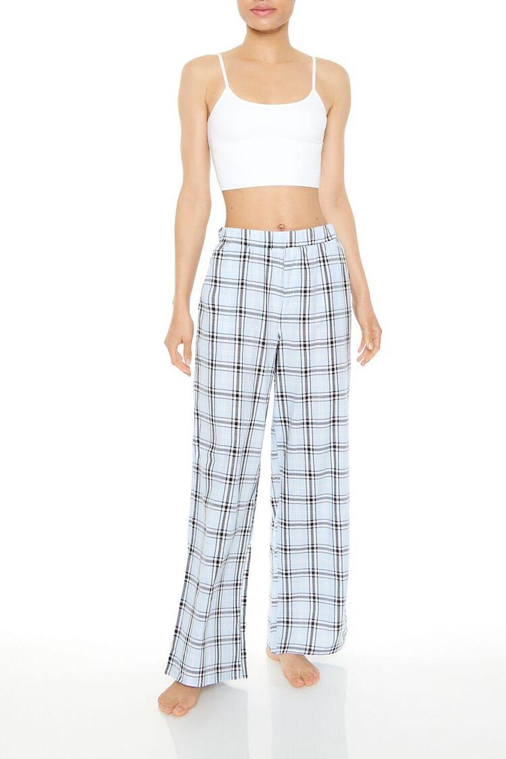 Plaid Poplin Pajama Pants | Forever 21 product image