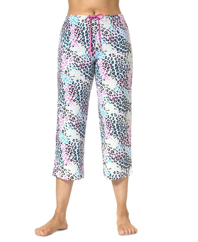 Hue Womens Spring Leopard Printed Capri Pajama Pants Product Image