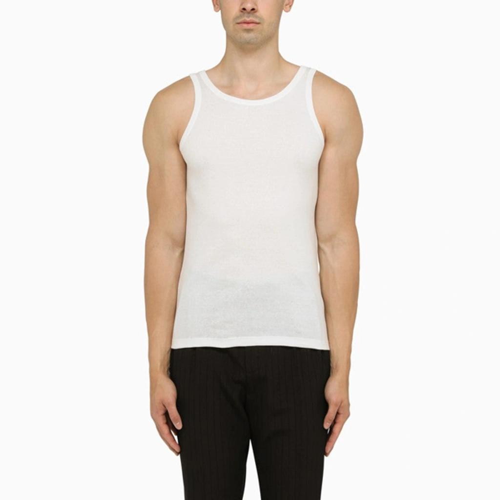 Sleeveless Cotton Tank Top In Multicolor Product Image