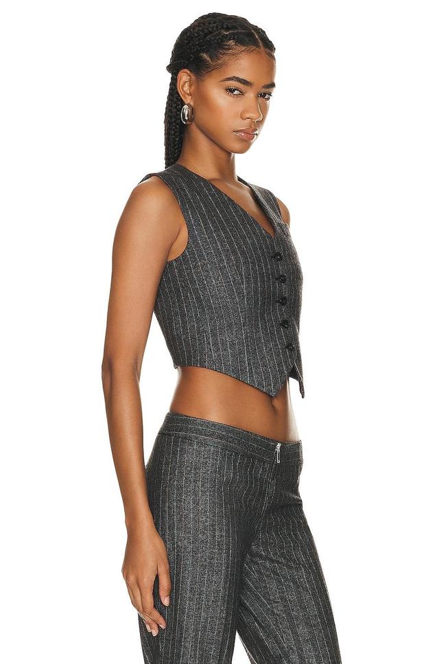 Stella McCartney Cropped Vest Charcoal. (also in ). Product Image