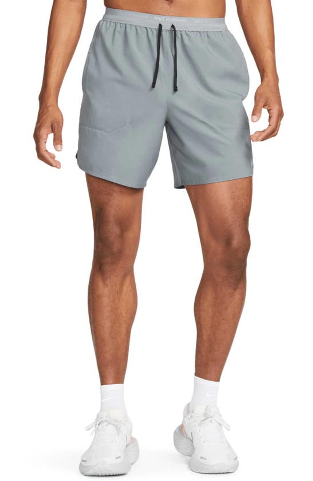 Men's Stride Dri-fit 7" Unlined Running Shorts In Grey Product Image