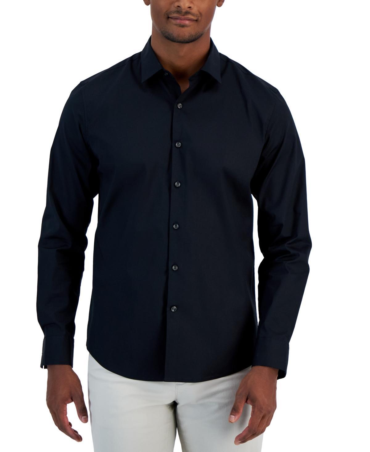 Alfani Mens Modern Classic-Fit Stretch Solid Button-Down Shirt, Created for Macys Product Image