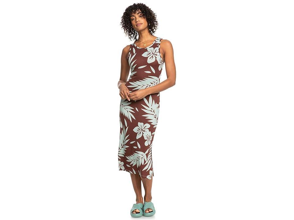 Roxy Good Keepsake Printed Dress (Bitter Chocolate Palmeria) Women's Clothing Product Image