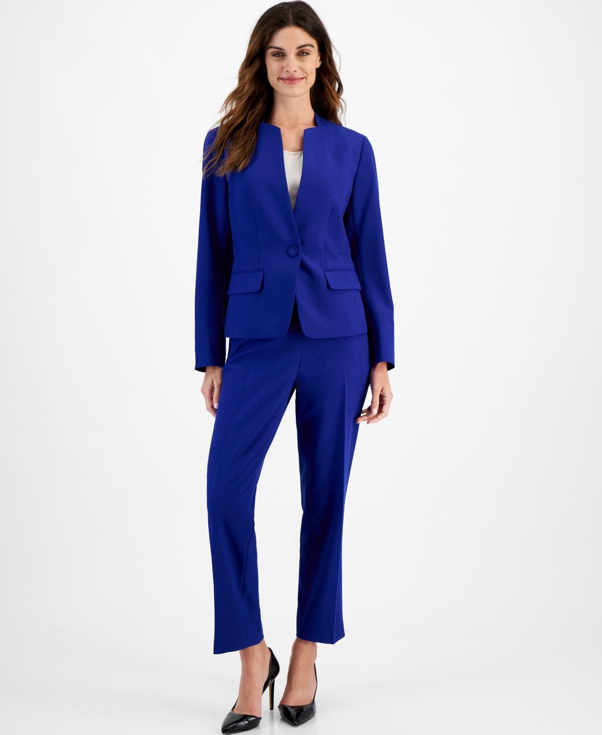 Le Suit Womens Stand-Collar One-Button Pantsuit, Regular & Petite Sizes Product Image