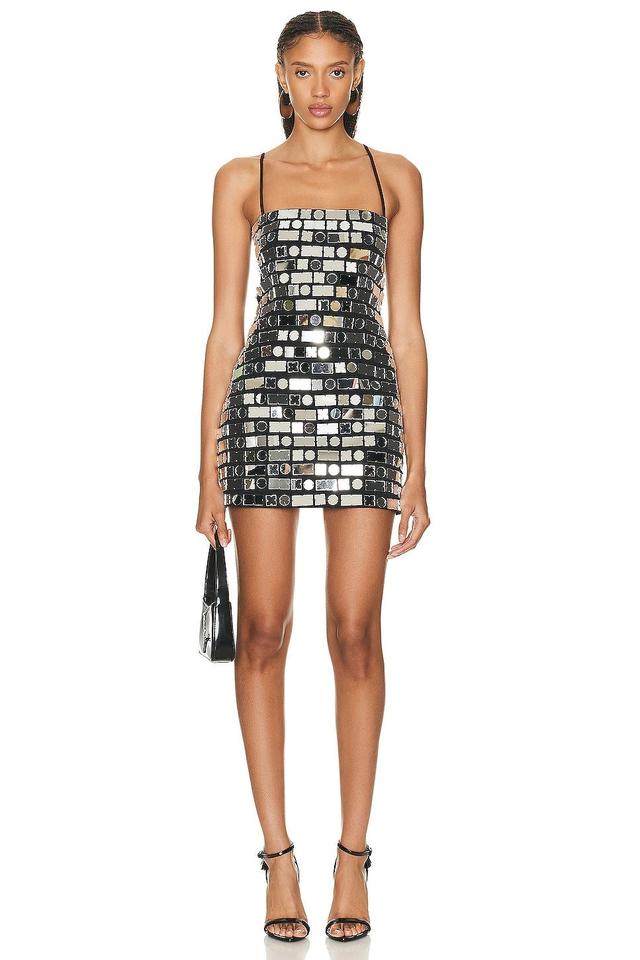 ILA Duffy Sleeveless Mini Dress Metallic Silver. (also in ). Product Image