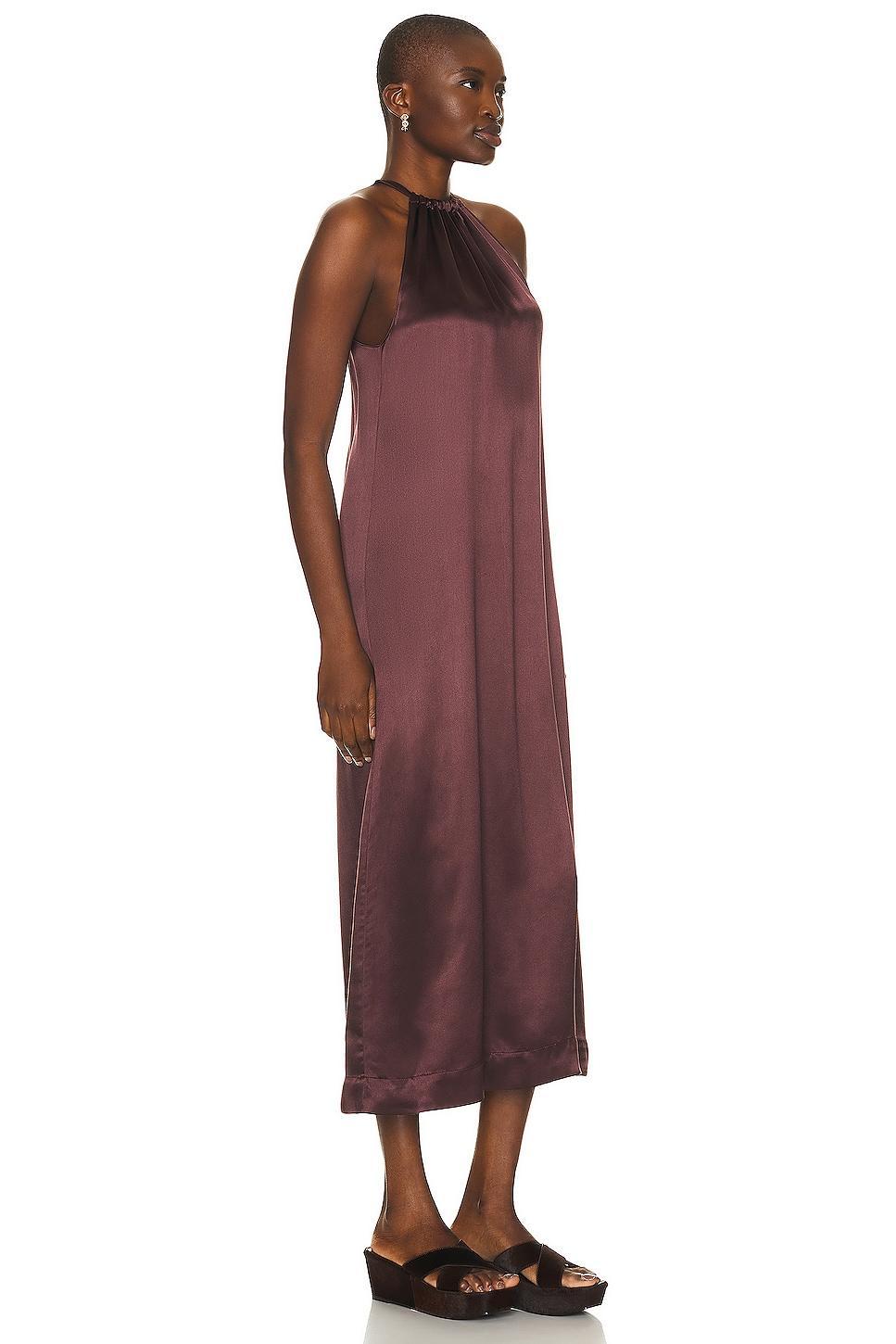 Loulou Studio Morene Long Dress Wine. (also in S, XS). Product Image