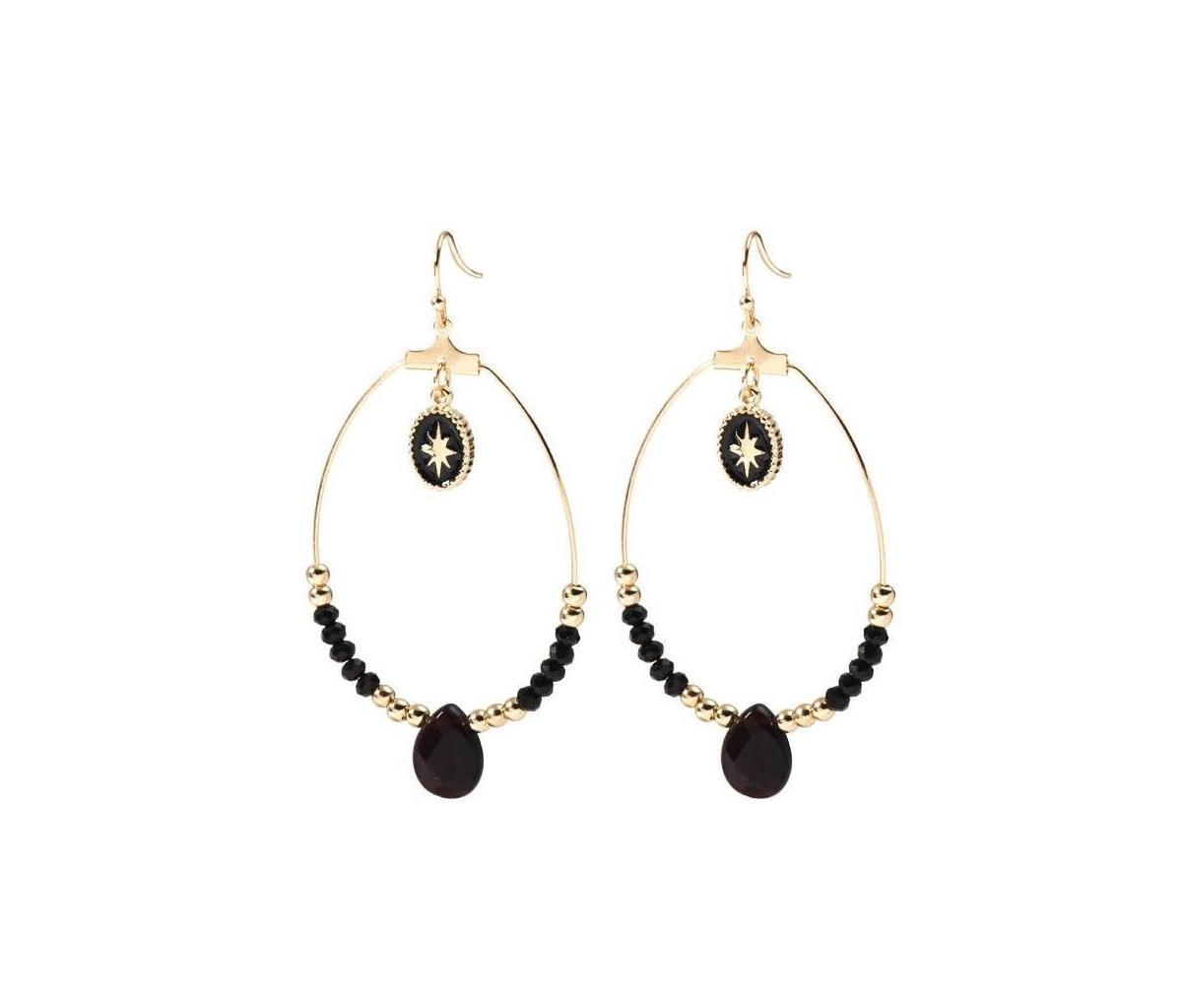 Beaded Hoop Earrings for Women Product Image