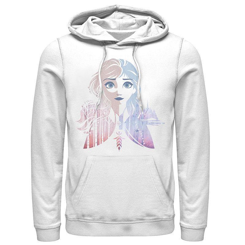 Disneys Frozen 2 Anna Mens Two Tone Gradient Portrait Fill Hoodie Product Image