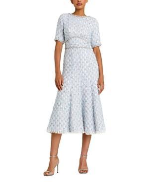 Womens Beaded Tweed Midi-Dress Product Image