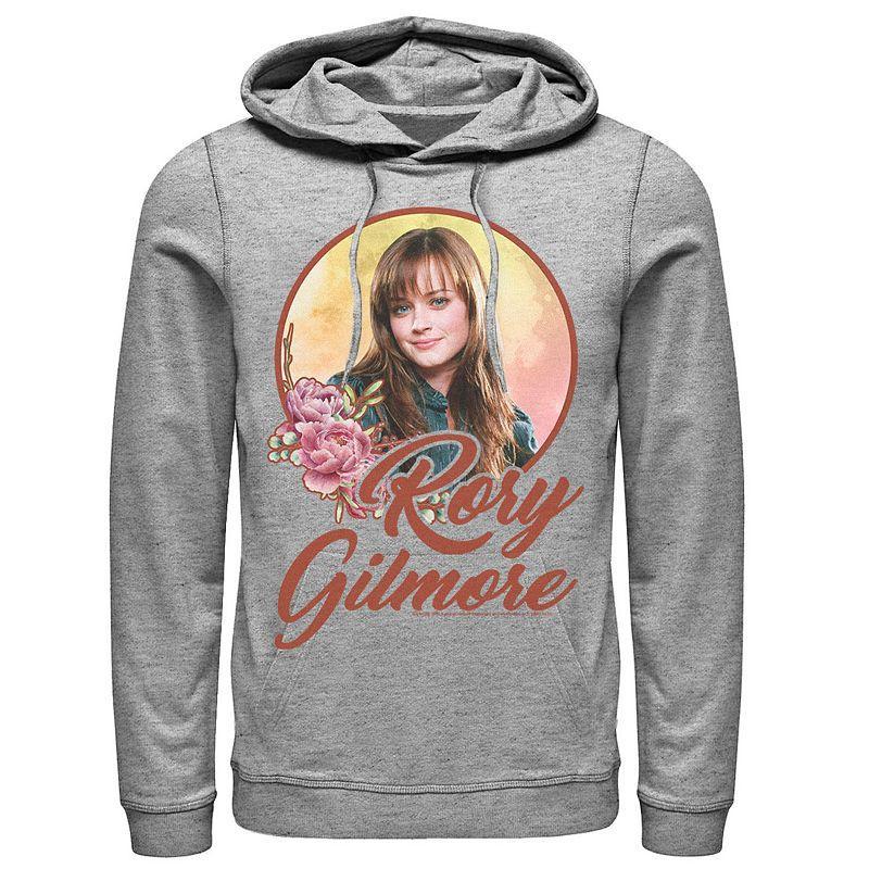 Mens Gilmore Girls Rory Gilmore Portrait Hoodie Athletic Grey Product Image