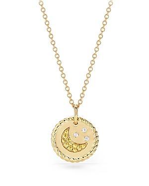 Womens Cable Collectibles Moon And Stars 18K Gold & Diamond Necklace Product Image