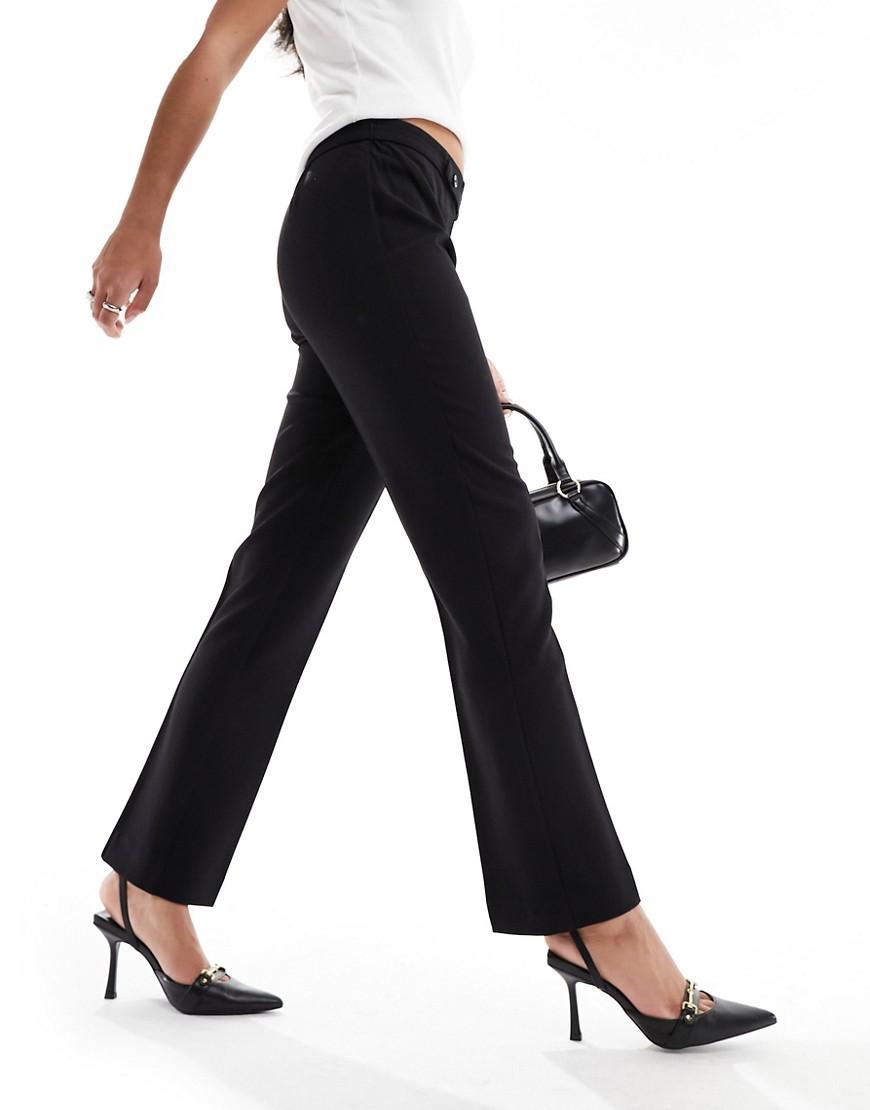 MANGO Belted Straight Leg Ankle Pants Product Image