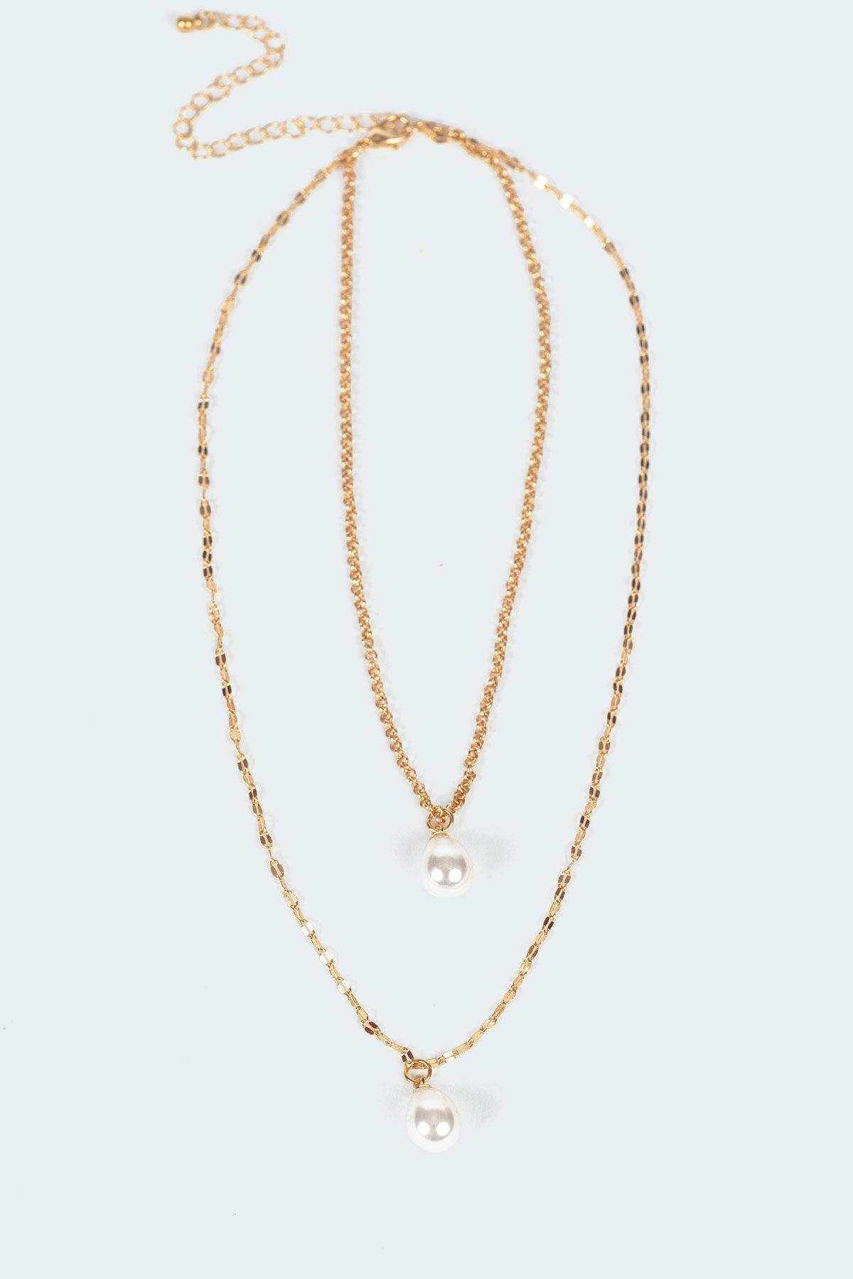 Princess Pearl Layered Necklace Product Image