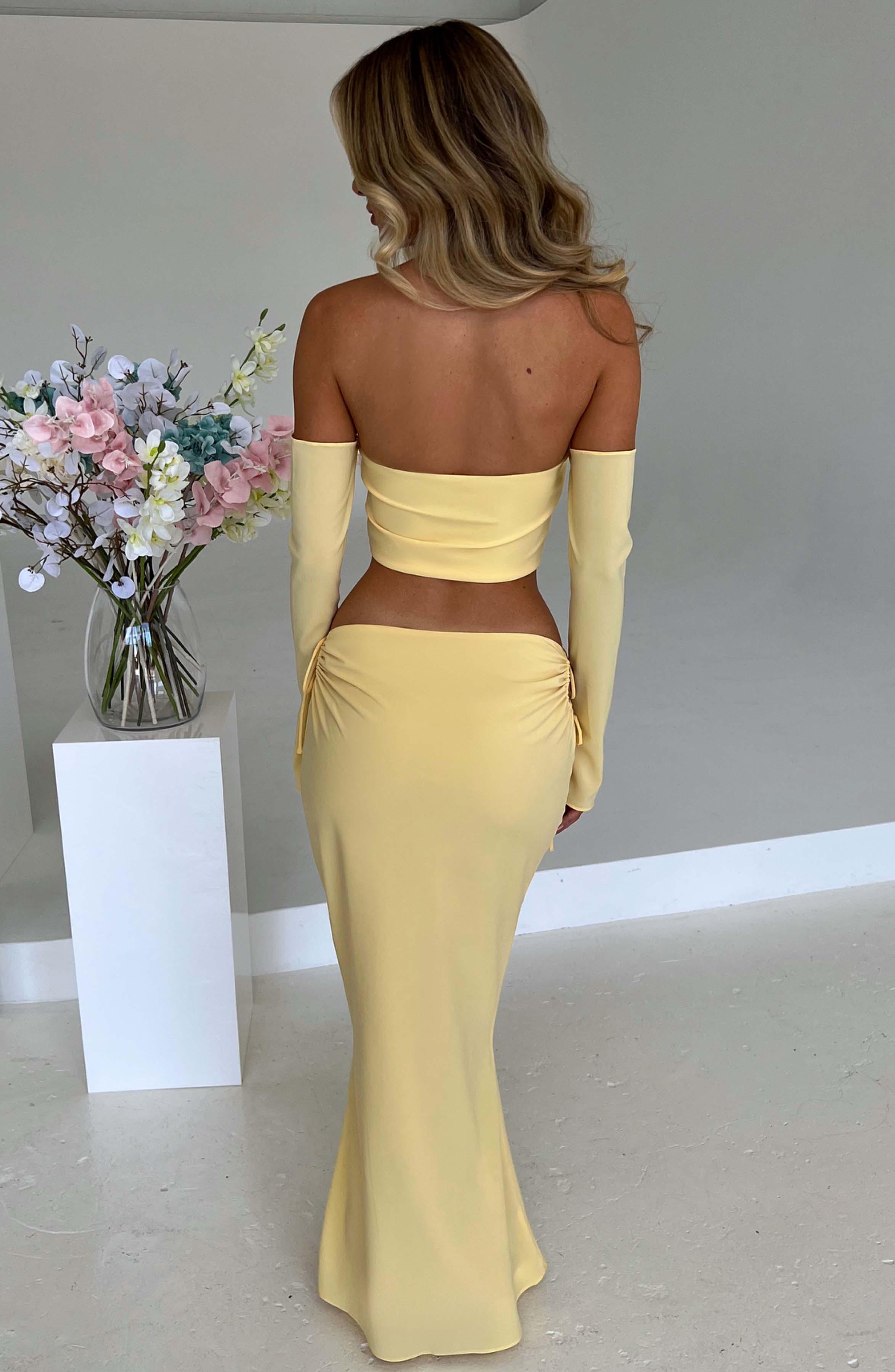 Tana Maxi Skirt - Lemon Product Image