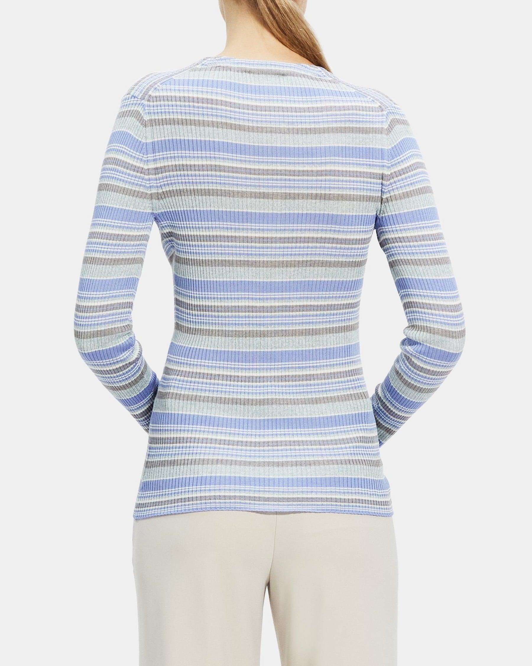 Striped Cardigan in Washable Silk Product Image