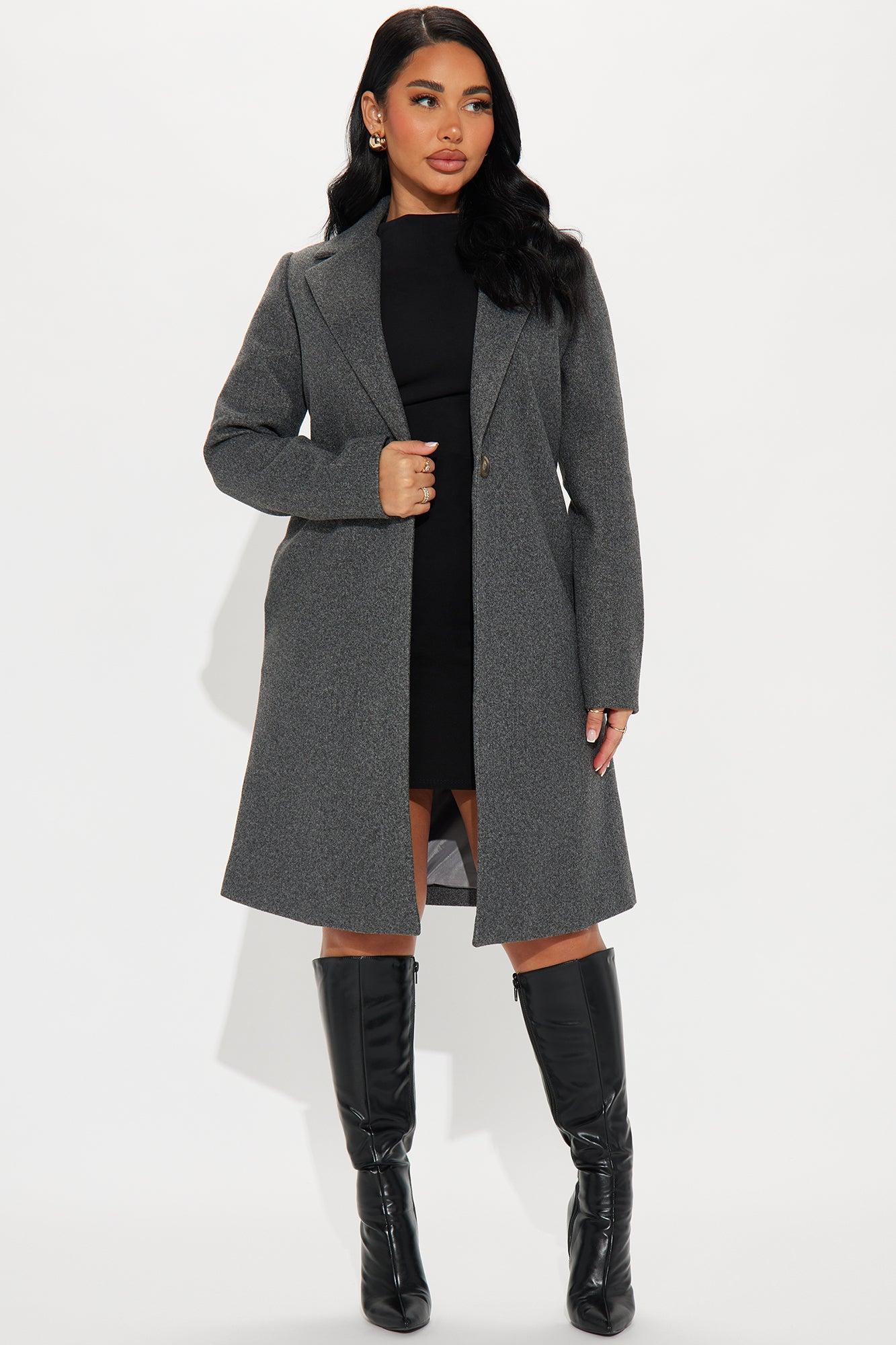 Natalie Wool Coat - Heather Grey Product Image