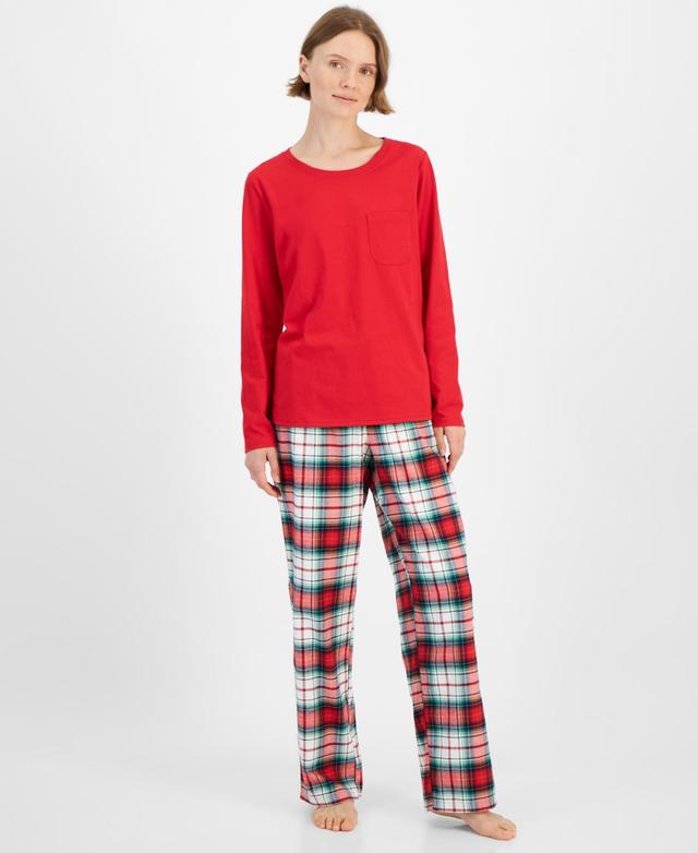 Family Pajamas Womens 2-Pc. Cotton Winterton Plaid Mix It Matching Family Christmas Pajamas Set, Created for Macys Product Image