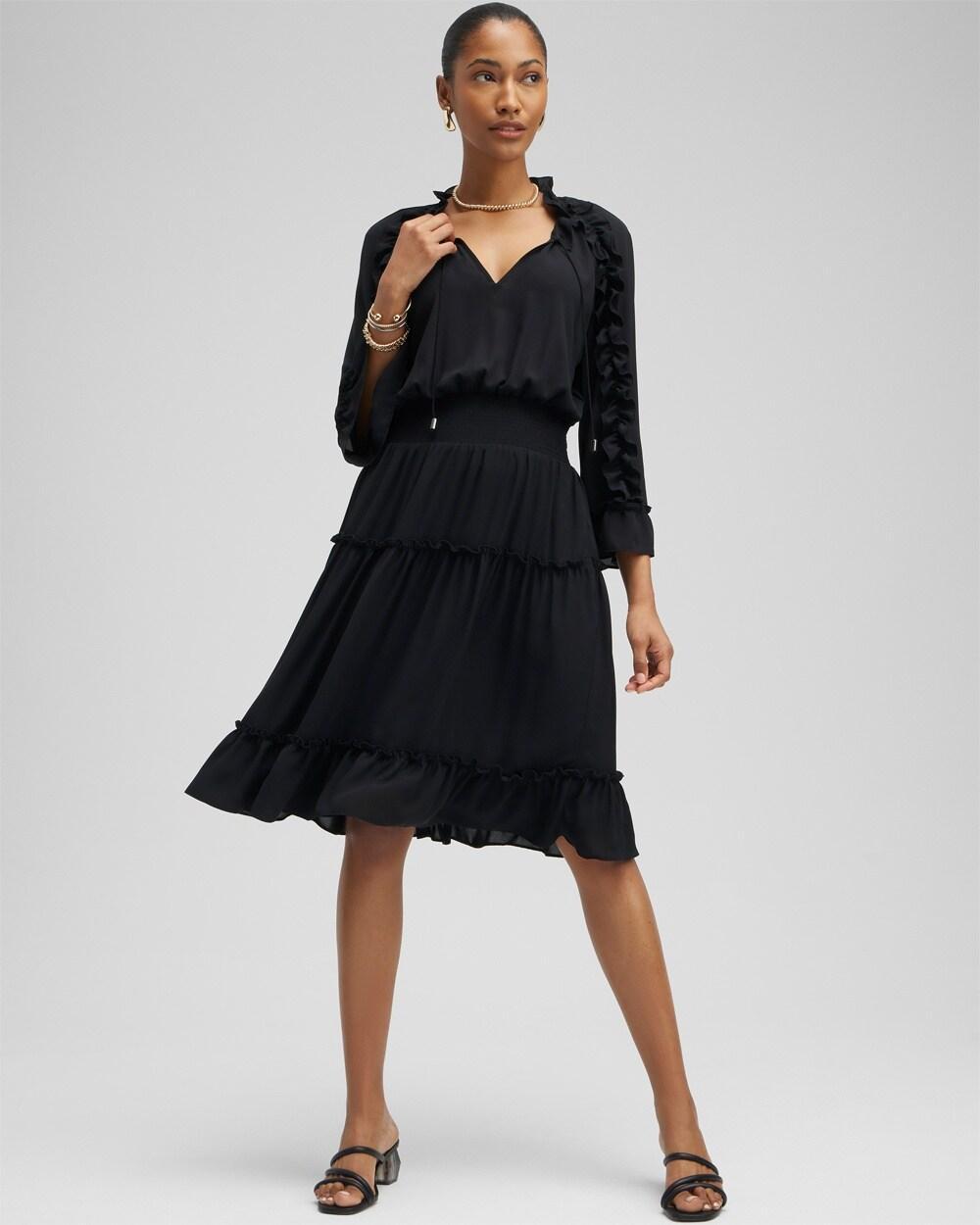 Chico's Women's Ruffle Bell Sleeve Dress product image