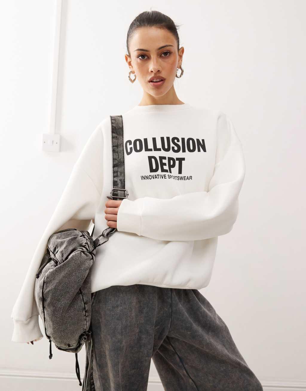 COLLUSION logo oversized sweatshirt product image