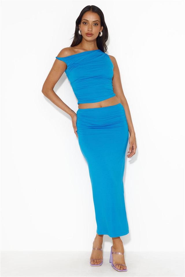 Ignite Love Maxi Skirt Blue Product Image