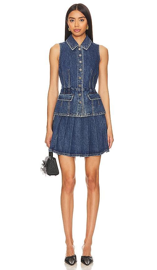 Tailored Denim Mini Dress product image