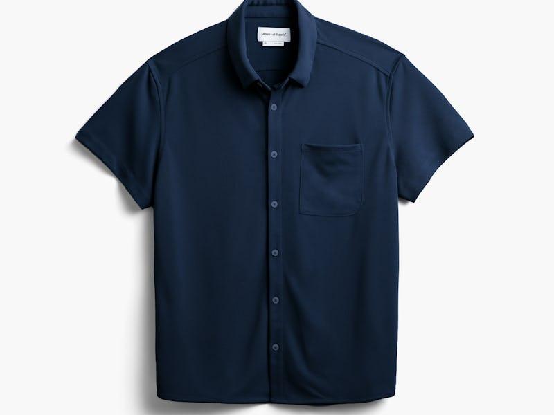 Navy Men's Apollo Short Sleeve Sport Shirt Product Image